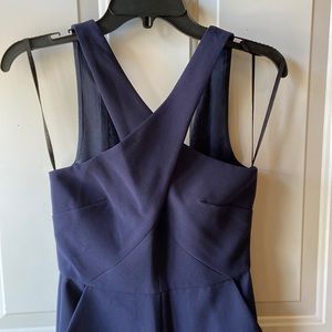 BCBGeneration Cross Front Blue Jumpsuit